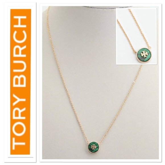 Tory Burch Jewelry - Tory Burch semi-precious green & gold necklace